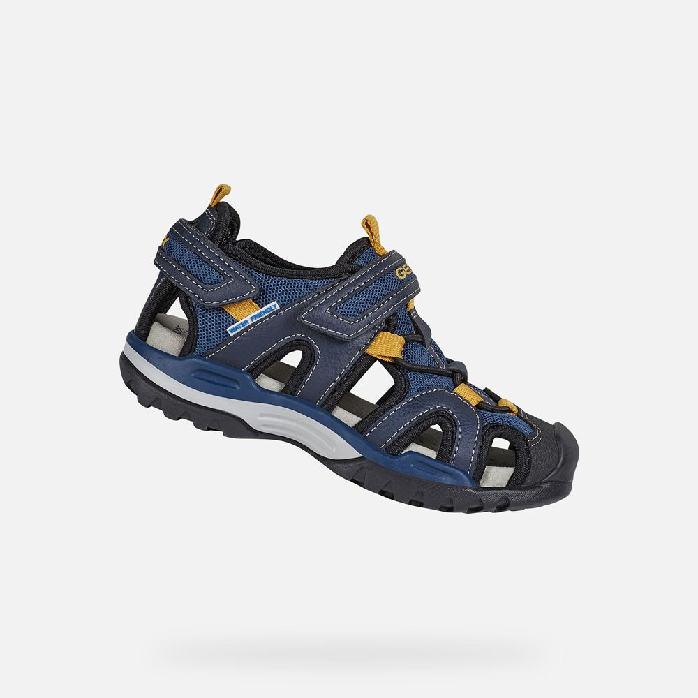 Sandales Geox Borealis - Bleu Marine/Jaune - Garcon 920436-VLC